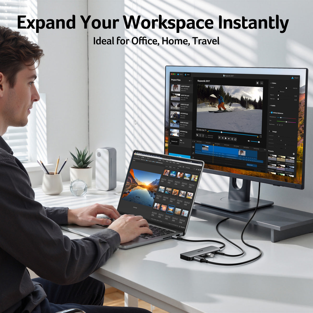 Acer 5-in-1 USB-C Hub | 4K@60Hz HDMI, 5Gbps Data, 100W PD