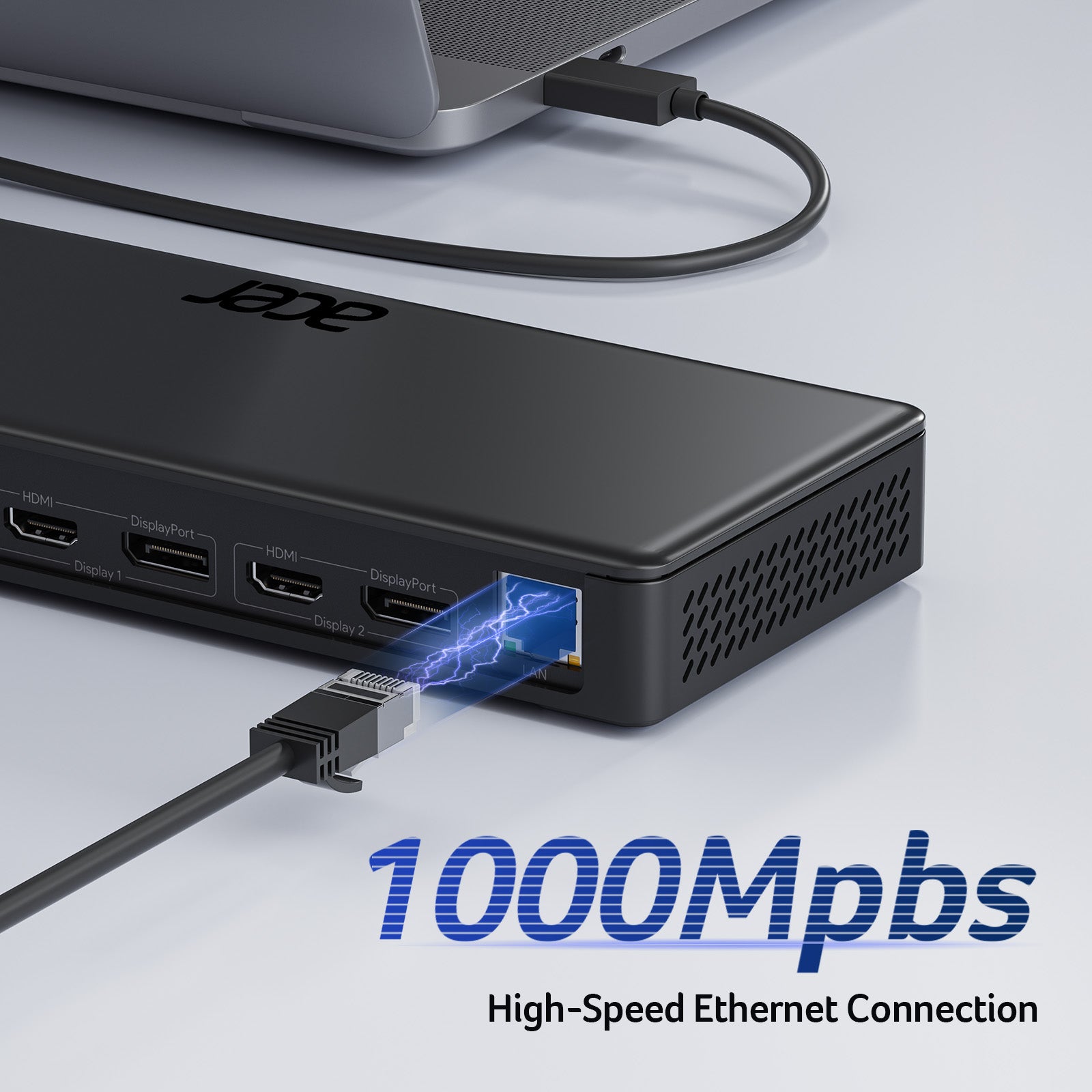 Acer 15-in-1 USB-C Docking Station | DisplayLink Triple 4K@60Hz, 10Gbps, 130W Power