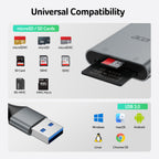 Acer USB-A 3.0 (5Gbps) Dual-Slot Aluminum SD Card Reader