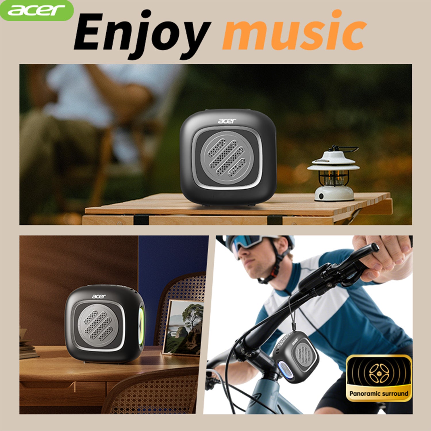 Acer OSK249 Outdoor Wireless Speakers Compact And Portable Super long Standby
