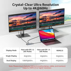 Acer 9-in-1 USB-C Docking Station for Dual Monitors | 4K@60Hz HDMI & 100W PD Charging