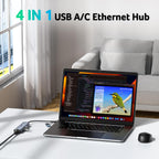 Acer USB 3.0 Ethernet Adapter 1Gbps | 3 USB Ports, Gigabit Network Hub