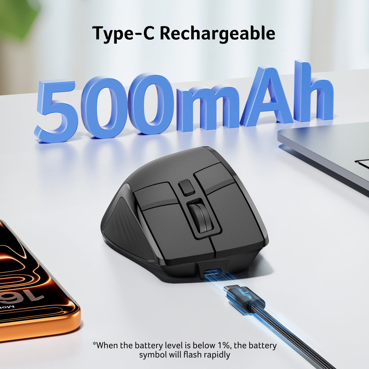 Acer Multi-Device Wireless Mouse | Bluetooth 5.2, OLED Screen & 4000 DPI