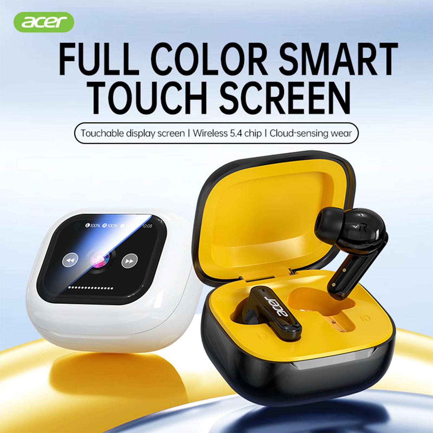 Acer OHR541 Wireless Earbuds Multiple Noise Reduction Surround Sound Sports Running Long Life Smart Screen Headphones