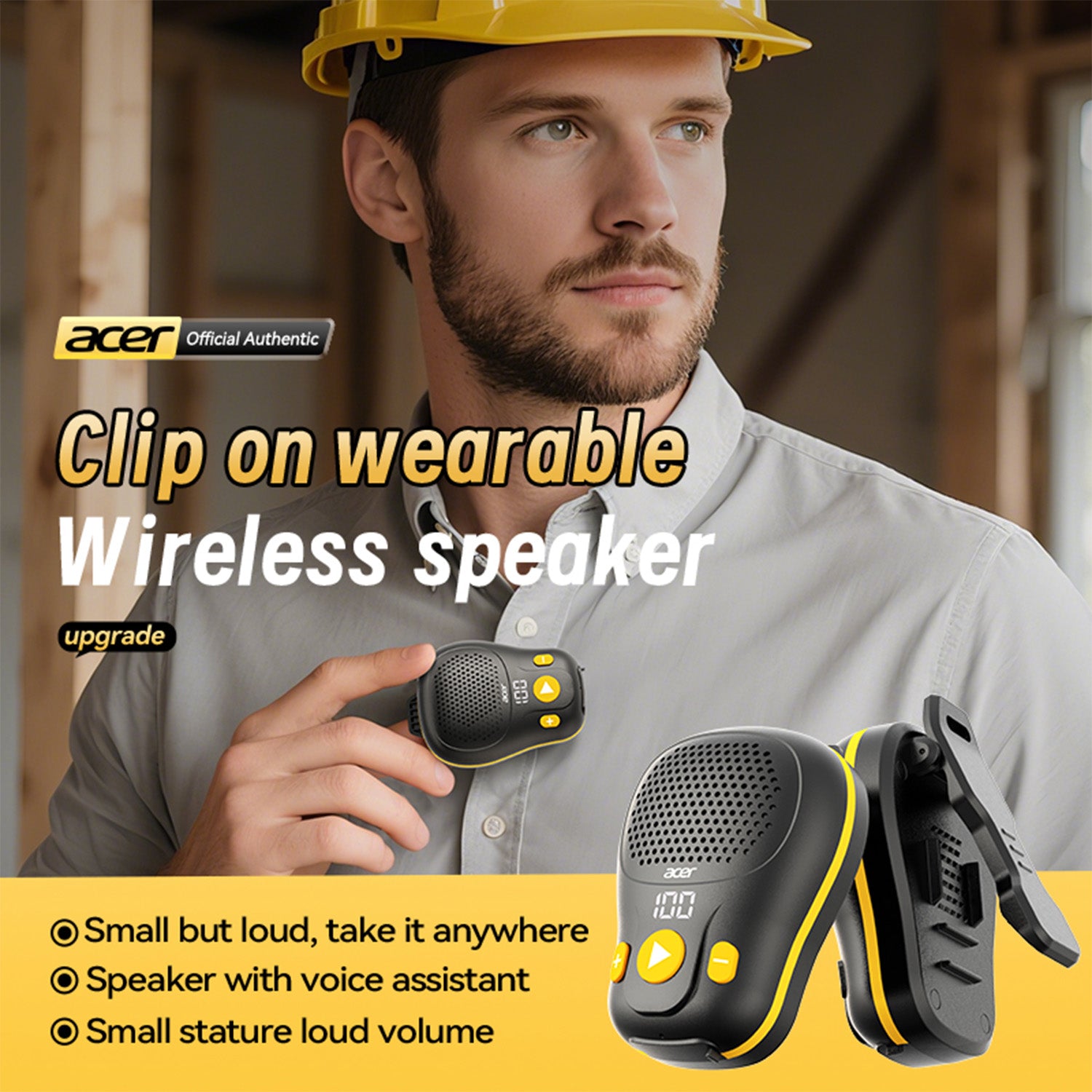 Acer OSK248 Wireless Speakers Small Stature Loud Volume Voice Assistant