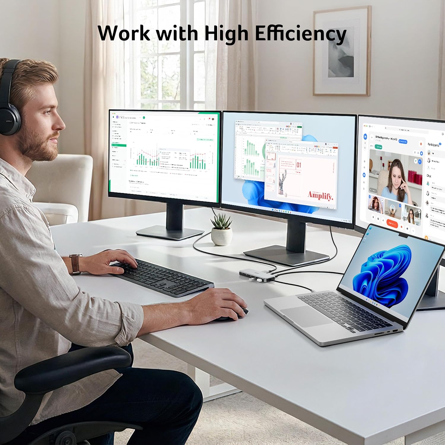 Acer 11-in-1 USB-C Docking Station | 8K DP, Triple 4K Displays, 10Gbps
