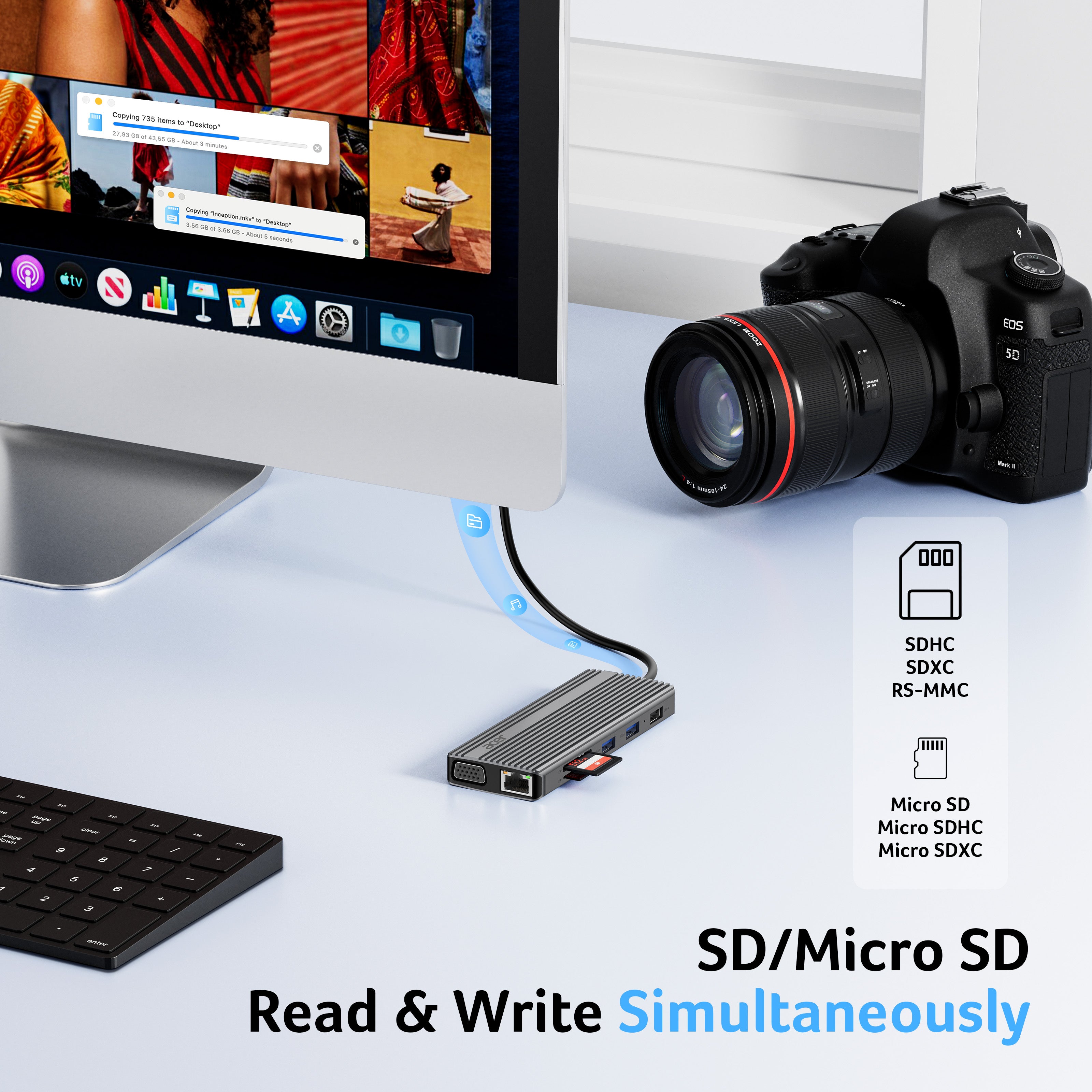 Acer 11-in-1 USB-C Hub | 4K@60Hz HDMI, VGA, 10Gbps USB-C & 5Gbps USB-A Multiport Adapter