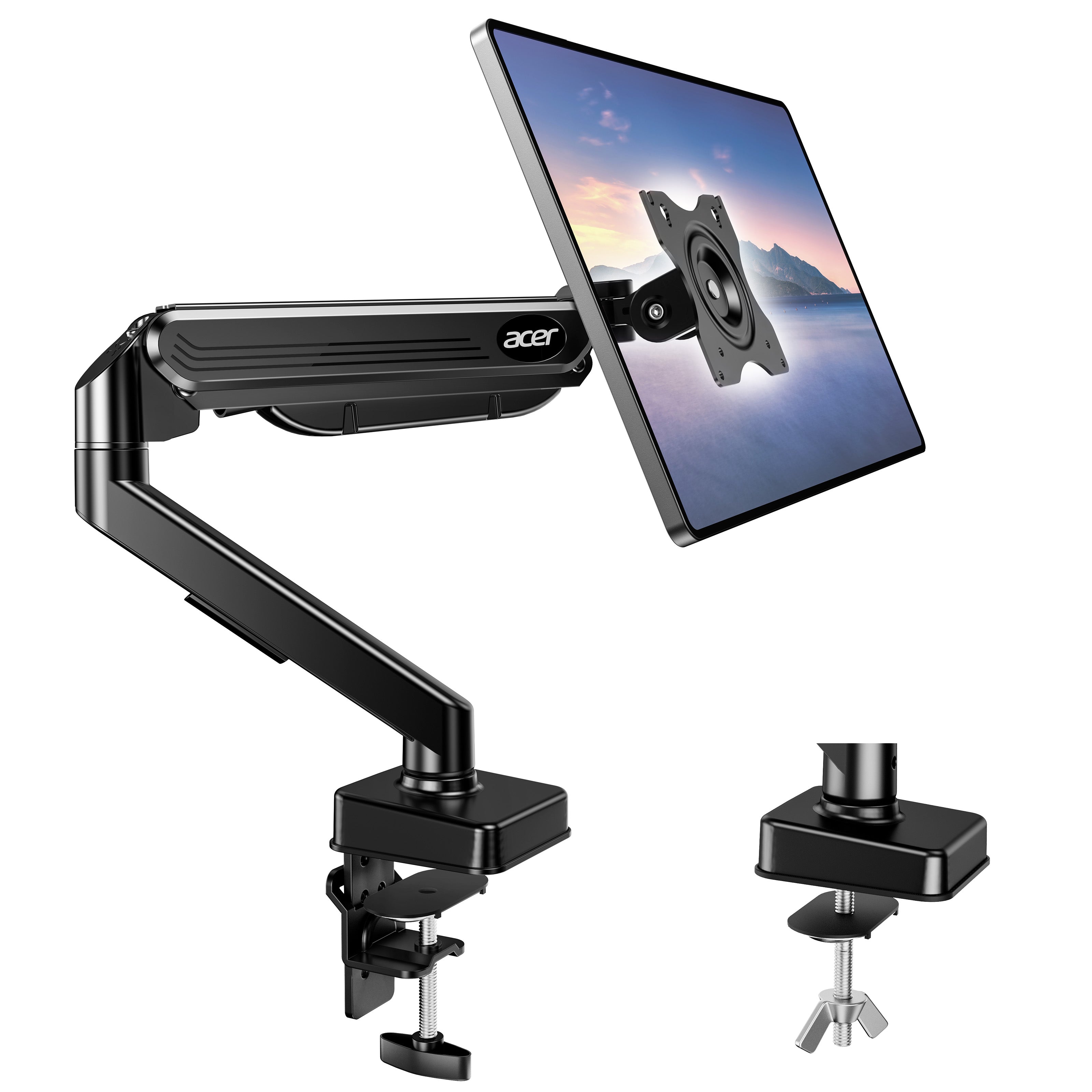 Acer Dual Monitor Arm for 17–32" Monitors | Gas Spring VESA Desk Mount