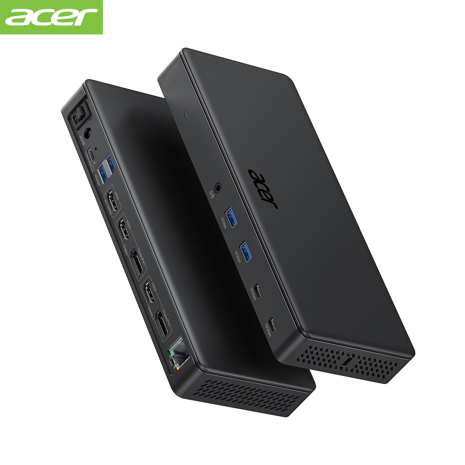 Acer Dock_option ODK480 Acer 15-in-1 Triple Display USB C Docking Station, Thunderbolt 4/3 DisplayLink Dock with 4K HDMI/DP*5, 10Gbps USB-C*2 & USB3.2*4, USB-C(Host), 100W PD, Ethernet, Audio