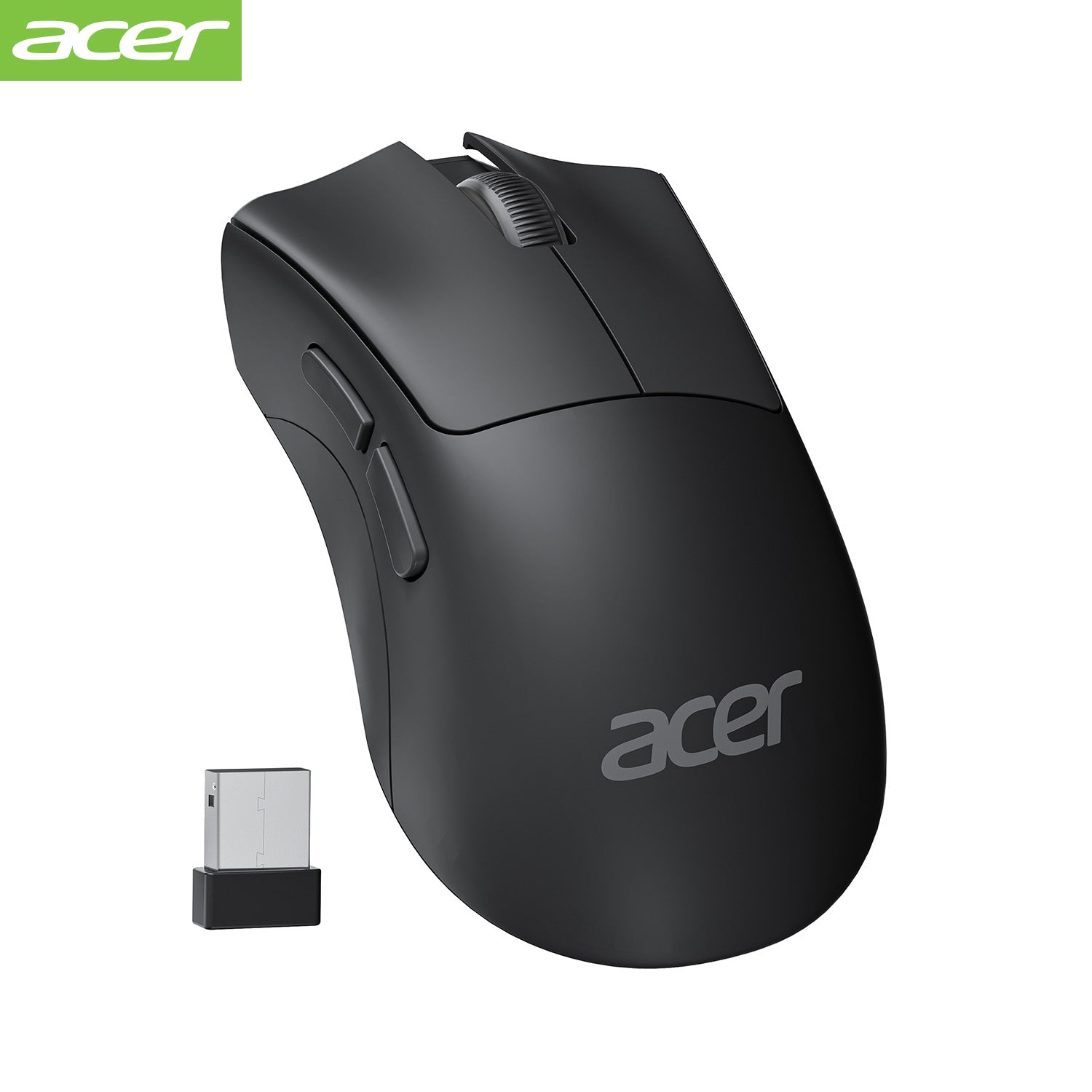 Acer Mouse OMR243 Acer Wireless Mouse, 1200 DPI Computer Mouse Wireless with 2.4GHz USB A Receiver, 5 Buttons Compatible with PC, Laptop, Desktop (Black)