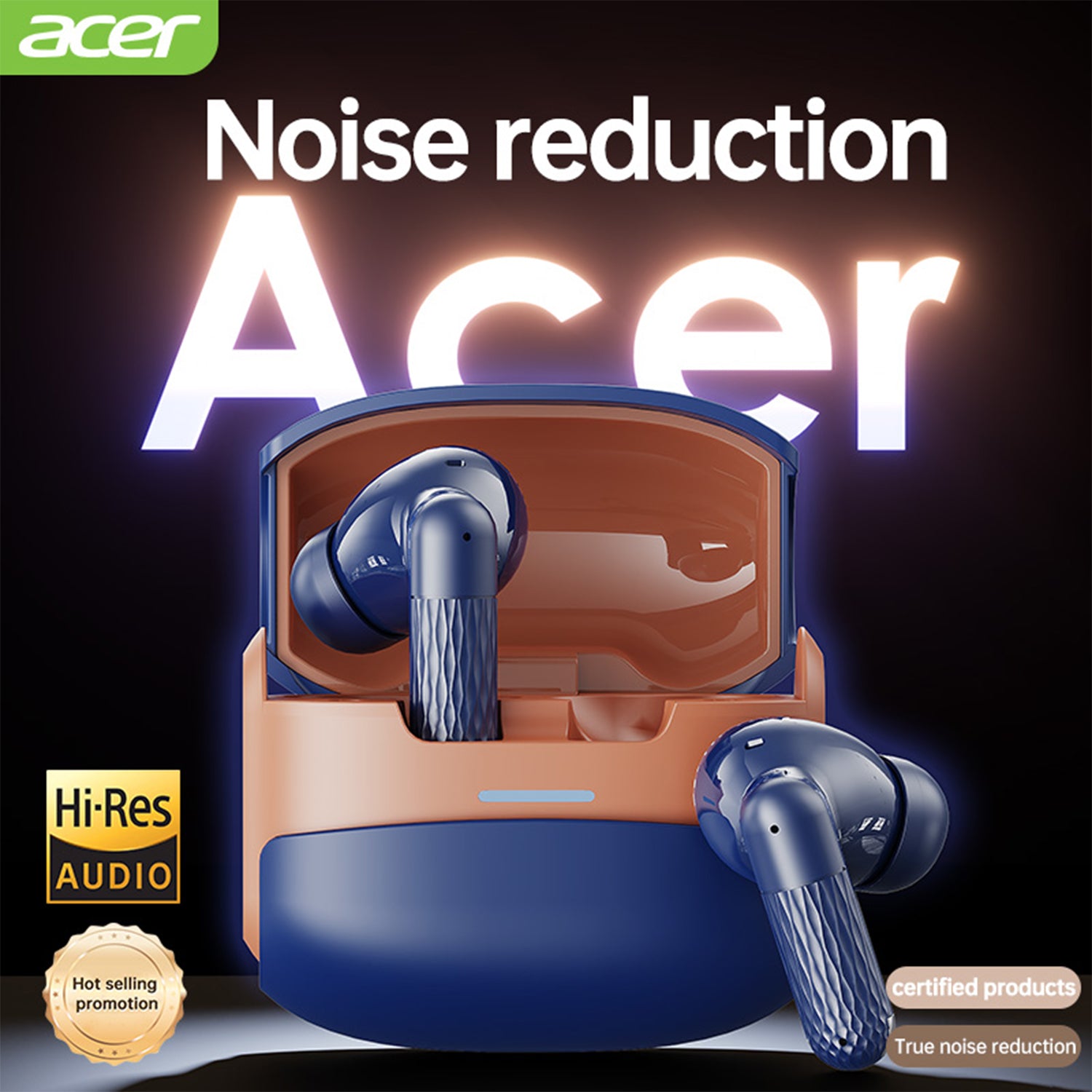 Acer OHR548 Wireless Earbuds HiFi Surround Sound Restore Natural Sound Ultra Long Battery