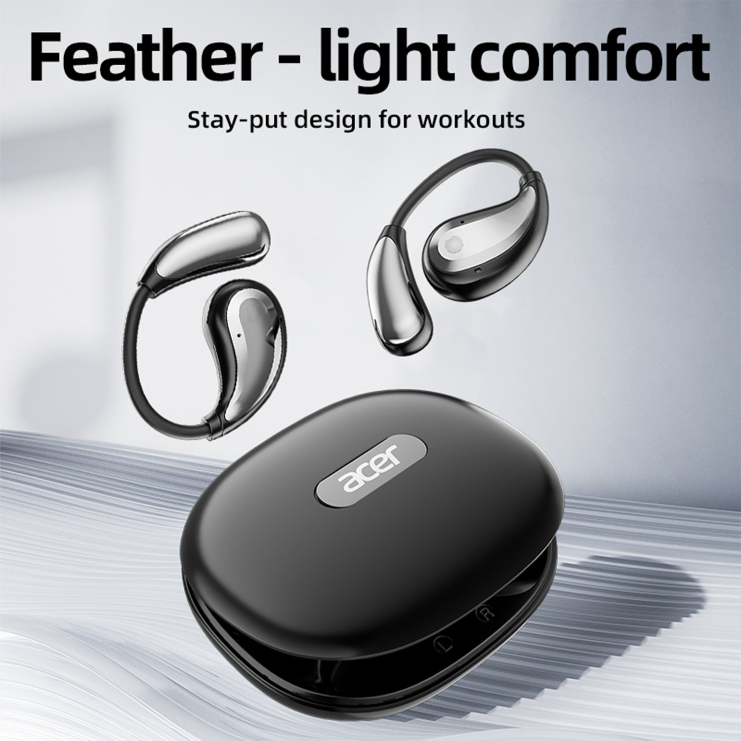 Acer OHR542 Wireless Earbuds 2025 New Clip On Ear Sports Running Long Life Open Sound Quality Surround Sound